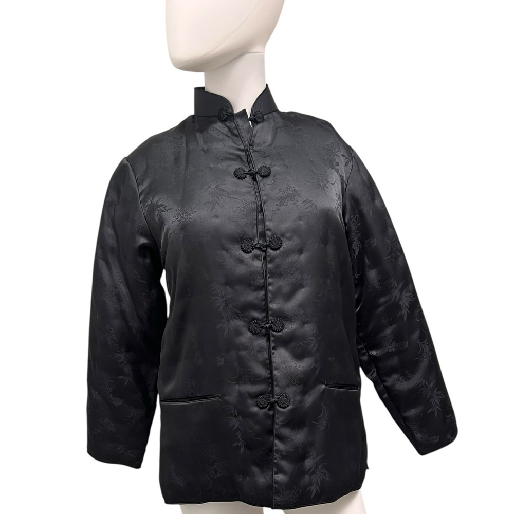 Tang jacket/ mandarin collar/ frog closure/silk jacquard brocade/ Shanghai Sz M